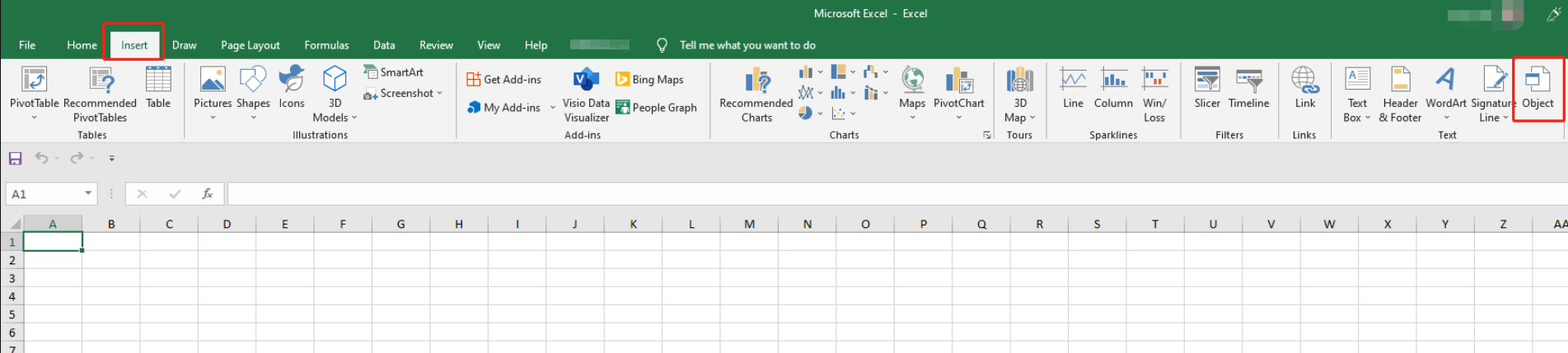 オブジェクトを挿入して Excel で PDF を開く ステップ 1