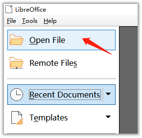 How to open a PDF in LibreOffice