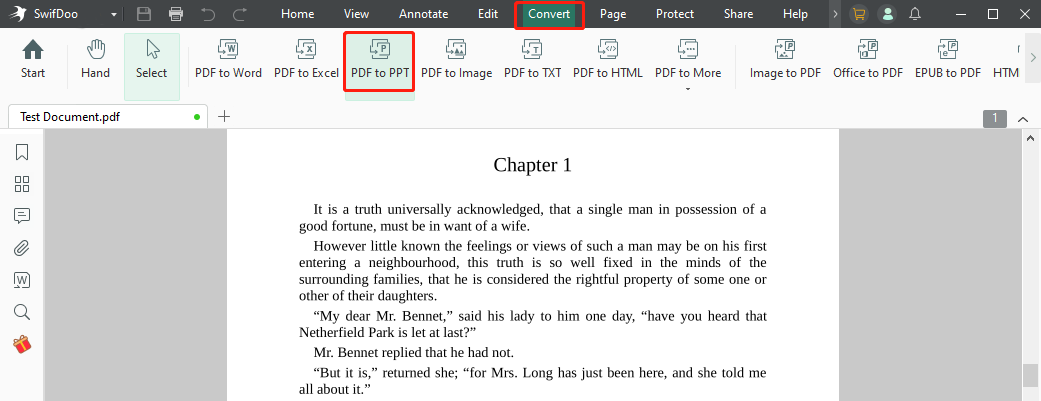 Open PDF in PowerPoint as slides step 2