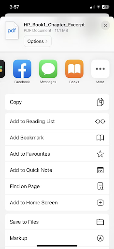 Open PDFs in Apple Books