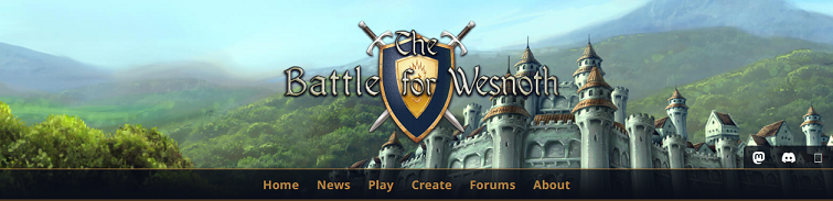 The website page of Battle for Wesnoth