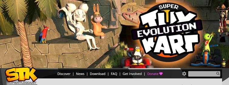 The website page of SuperTuxKart