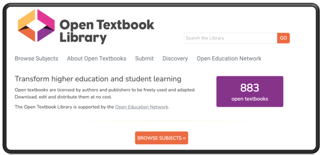Open Textbook Library a free PDF textbook website 