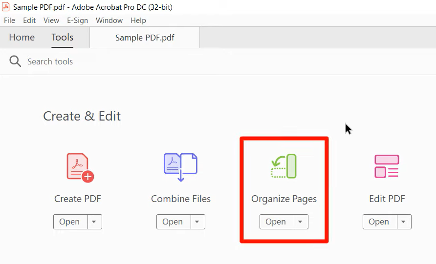 Organize PDF Pages in Acrobat