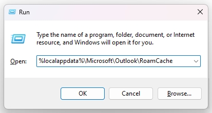Clear Outlook Cache