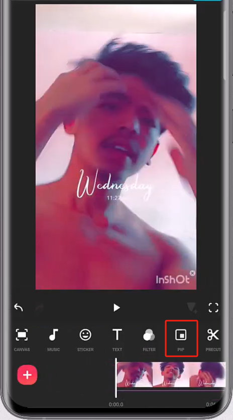Overlay Videos on Android in InShot