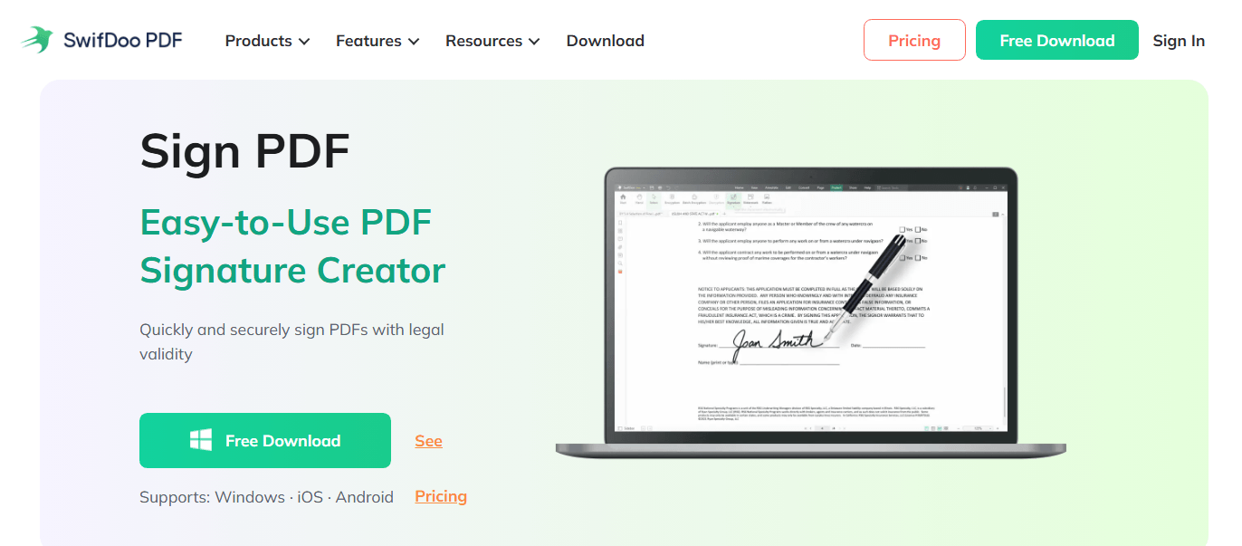 SwifDoo PDF E-signatures