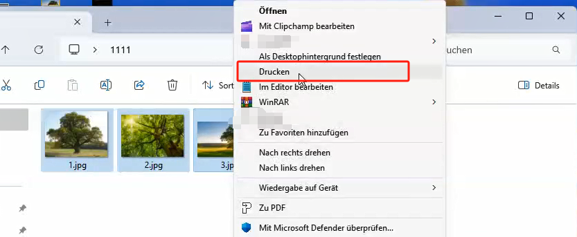 aus Bildern PDF erstellen mit Microsoft to Print