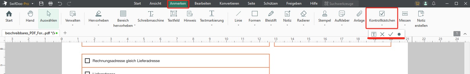 SwifDoo PDF: PDF am PC kostenlos ausfüllen