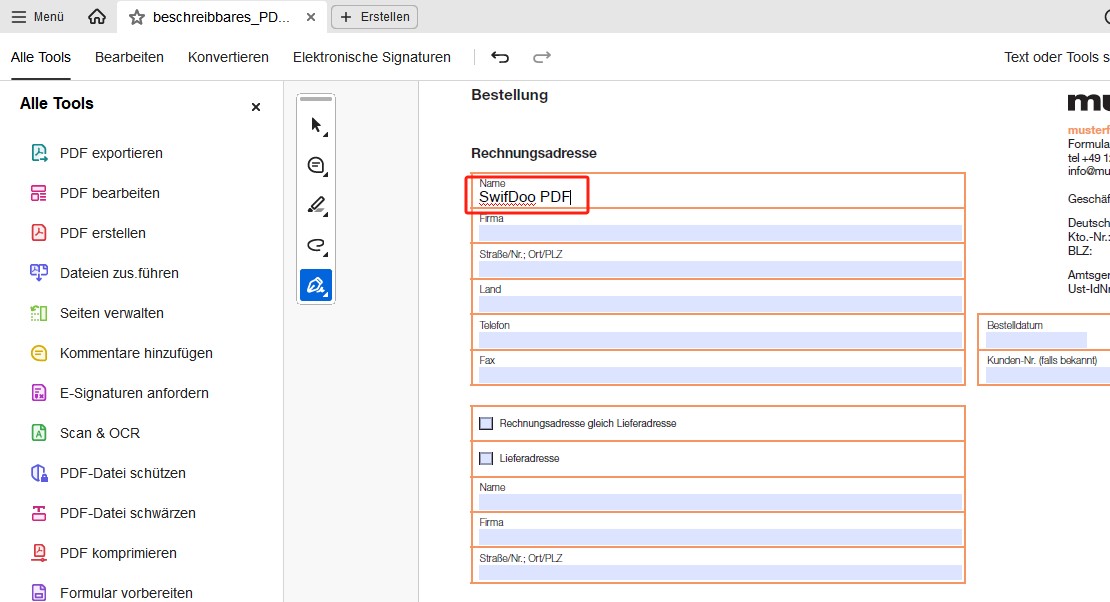 Adobe Acrobat Reader: PDF Formular kostenlos ausfüllen Mac