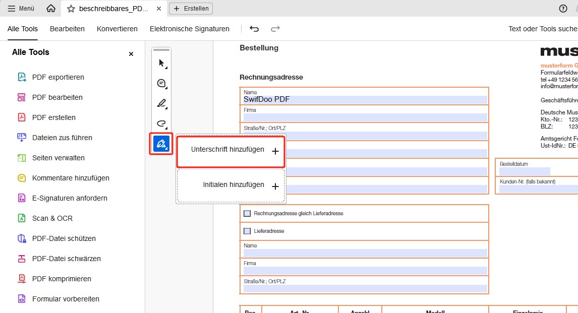 Adobe Acrobat Reader: PDF Formular kostenlos ausfüllen Mac