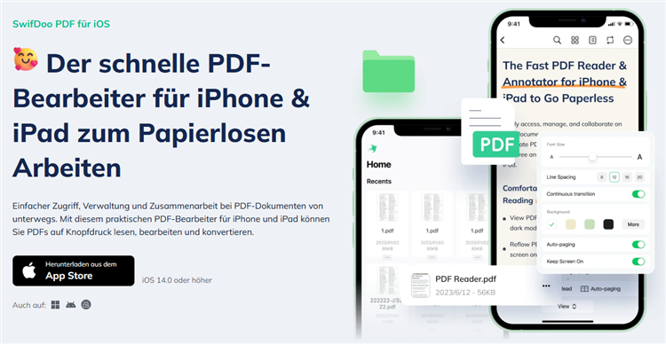 PDF auf dem iPhone mit SwifDoo PDF bearbeiten