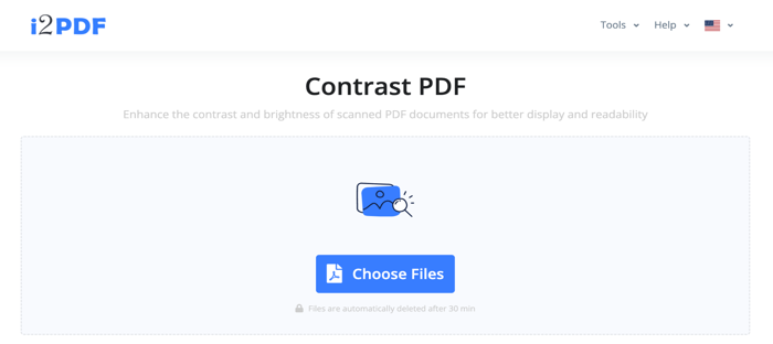 How to Adjust the Brightness in a PDF File Using i2PDF step 2