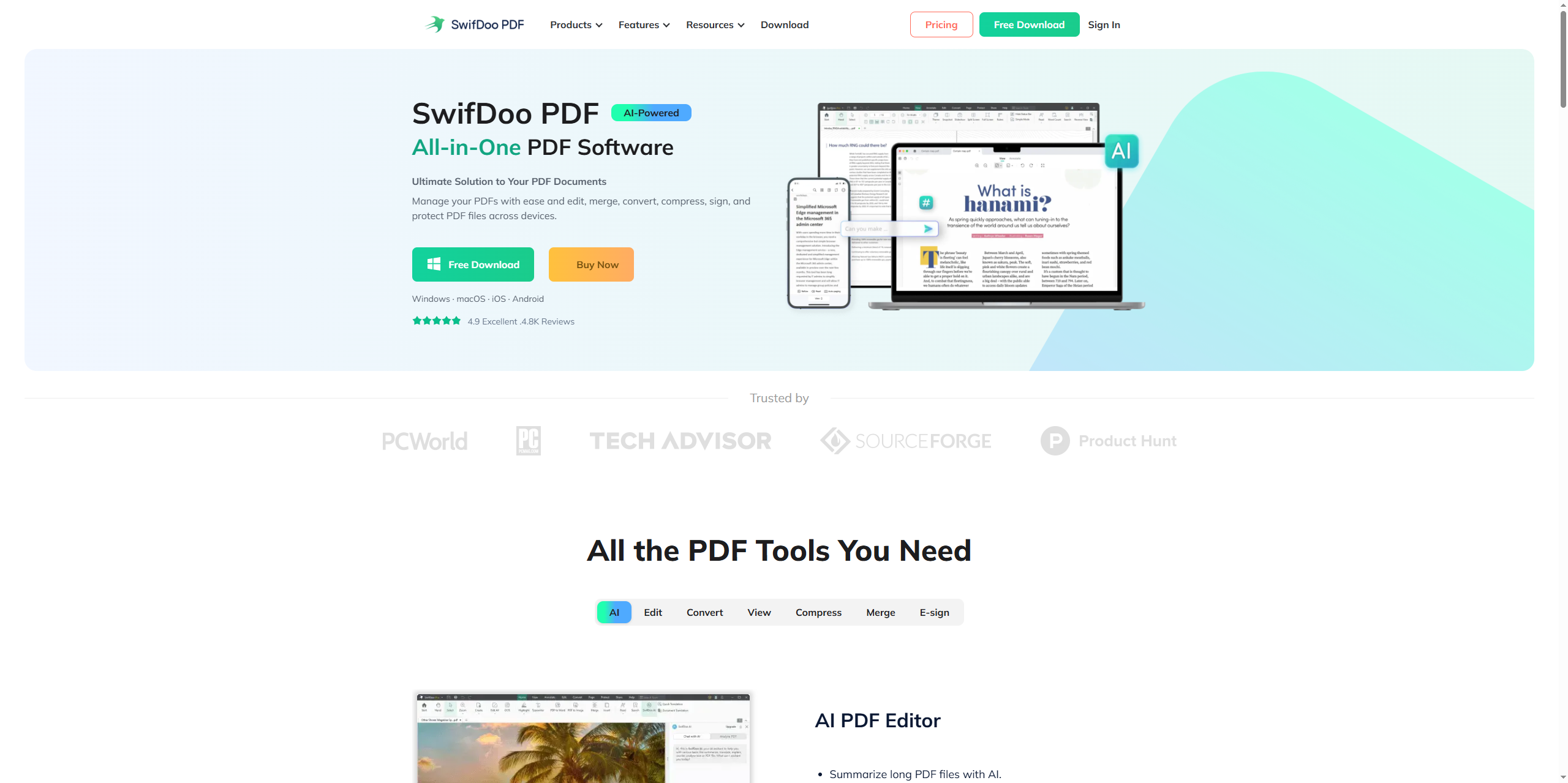 the interface of SwifDoo PDF