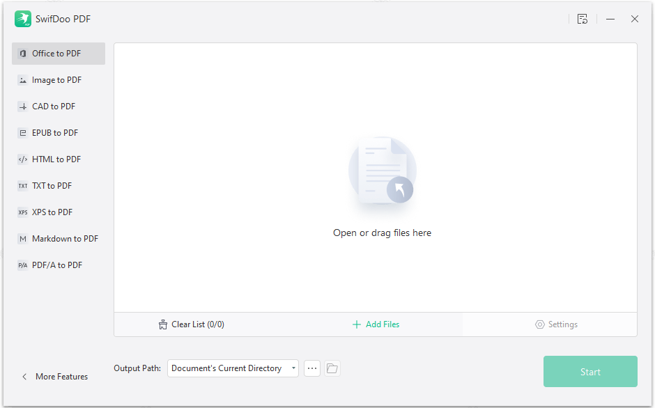 SwifDoo PDF Office to PDF converter