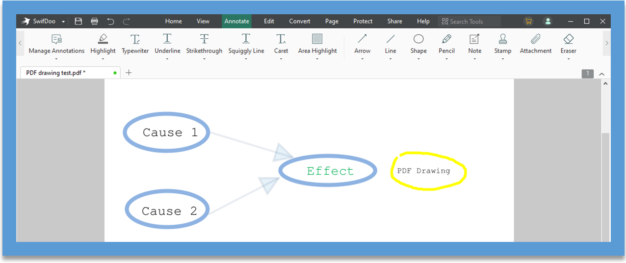 PDF drawing tool SwifDoo PDF