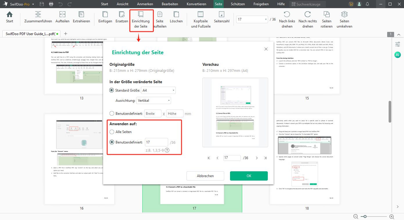 PDF Datei drehen und speichern SwifDoo PDF