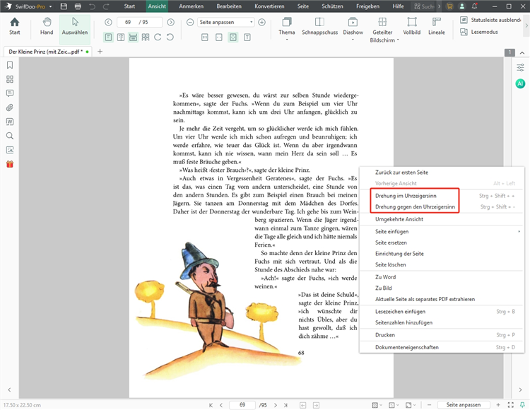 PDF mit SwifDoo PDF drehen