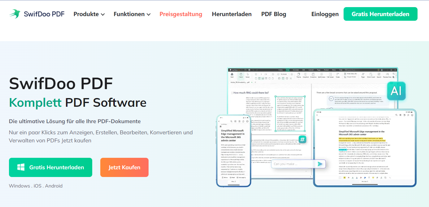 SwifDoo PDF: Bester Windows PDF-Drucker