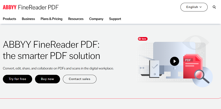 Web interface of ABBYY FineReader PDF