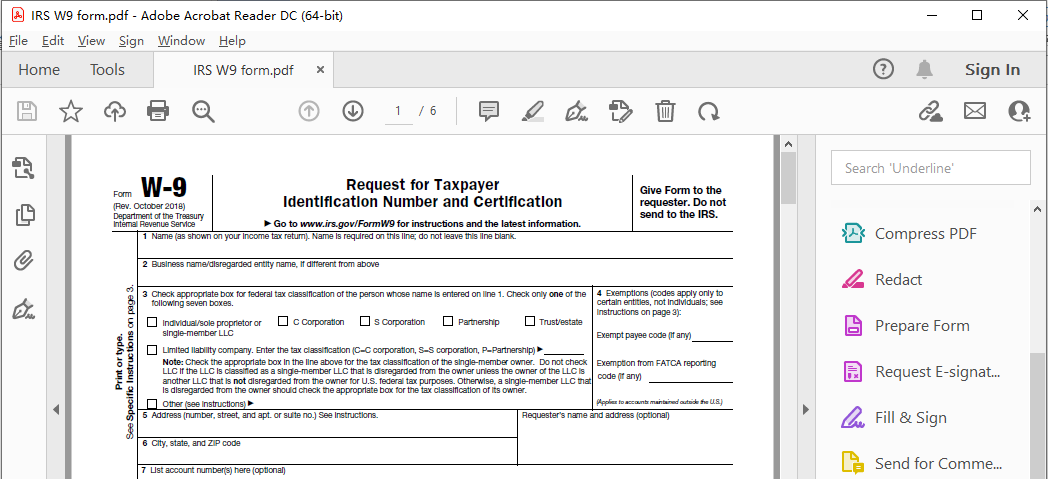 PDF form filler Adobe Acrobat Reader