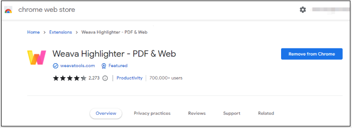 PDF Highlighter for Chrome browser - Weava Highlighter