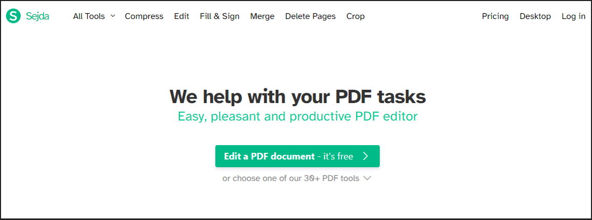 PDF highlighter Sejda