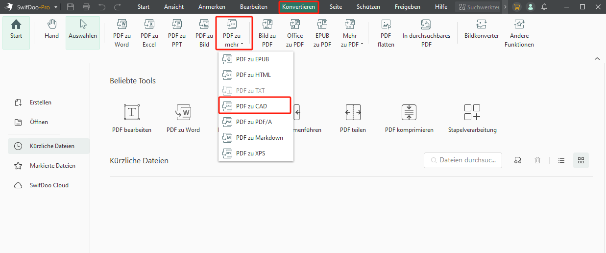 PDF in CAD konvertieren mit SwifDoo PDF