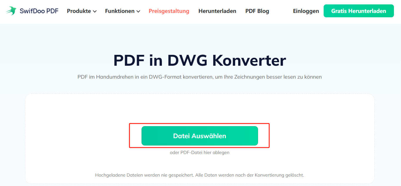 PDF in DWG