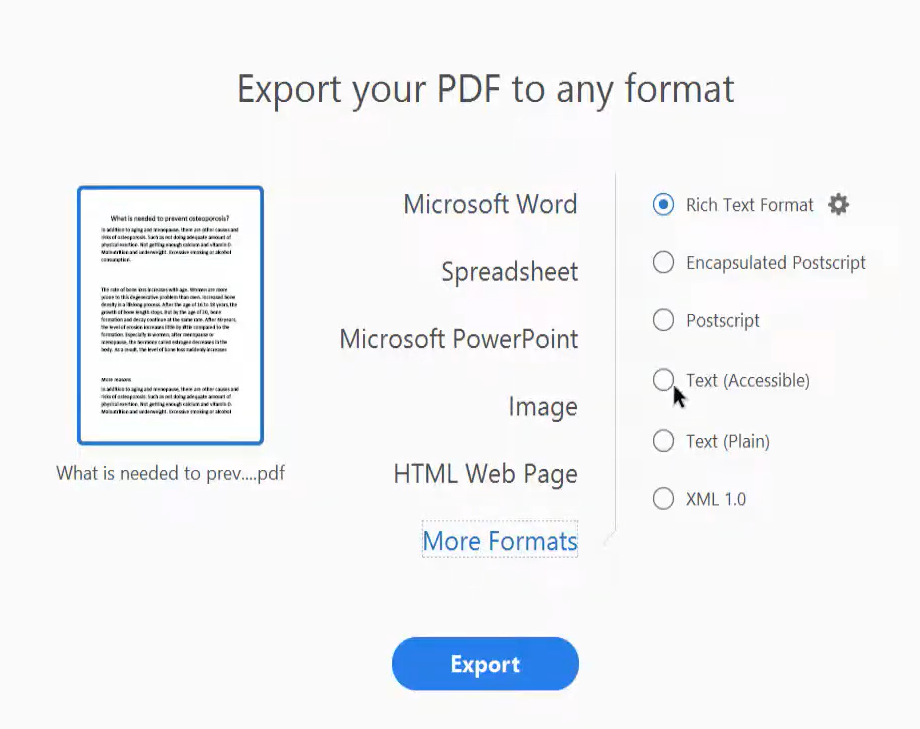 PDF in TXT umwandeln mit Adobe Acrobat