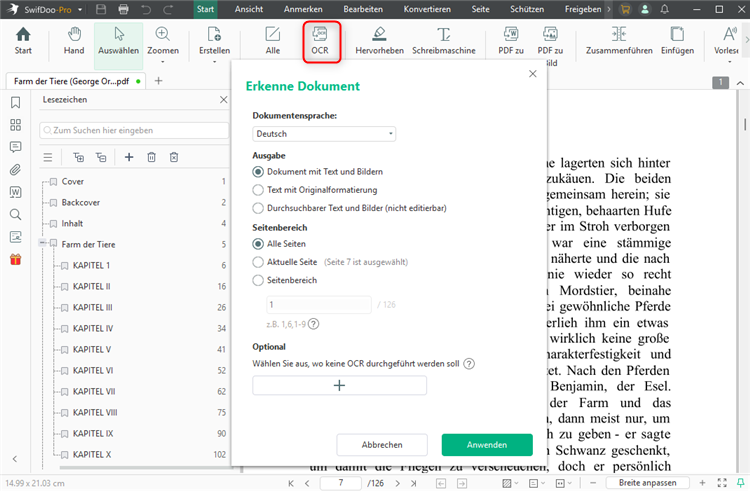 SwifDoo PDF OCR-Funktion