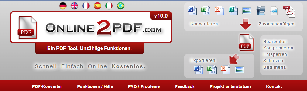 Online2PDF.com ermöglicht Ihnen die kostenlose Online-Komprimierung von PDF-Dateien auf 1 MB oder unter 1 MB.