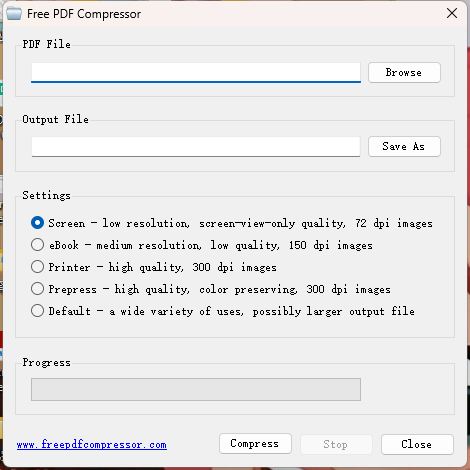 PDF kostenlos verkleinern mit Free PDF Compressor