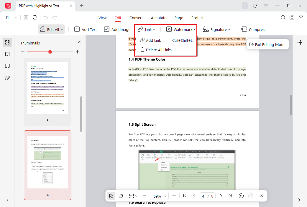 Edit PDF links in JOPDF