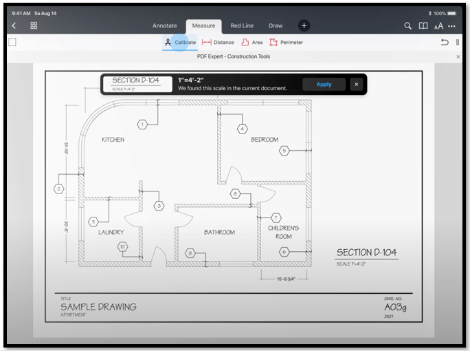 PDF measuring tool - PDF Expert