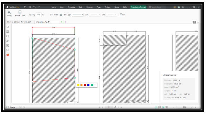 PDF measuring tool - SwifDoo PDF