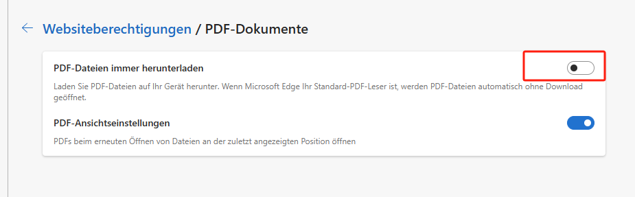 Microsoft Edge: PDF online öffnen