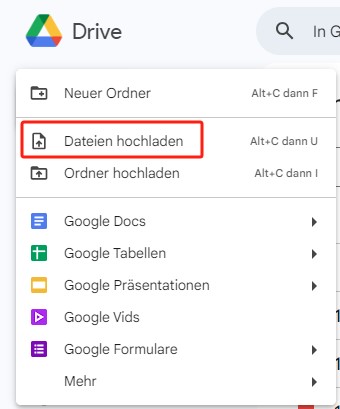 PDF per Gmail über Google Drive senden