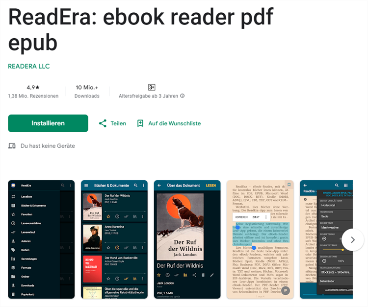 Android PDF Reader - ReadEra
