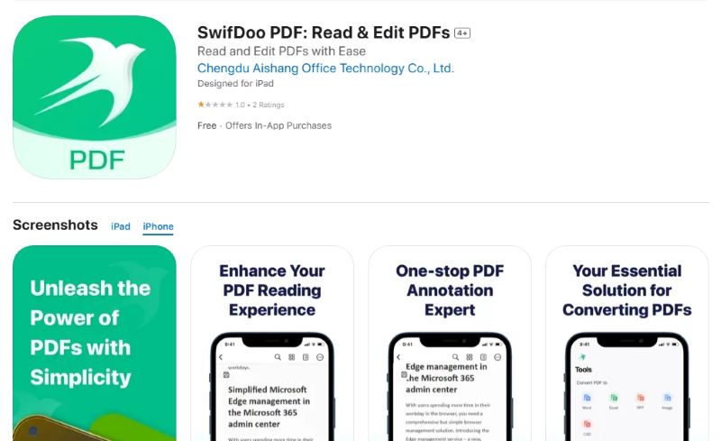 SwifDoo PDF for iOS