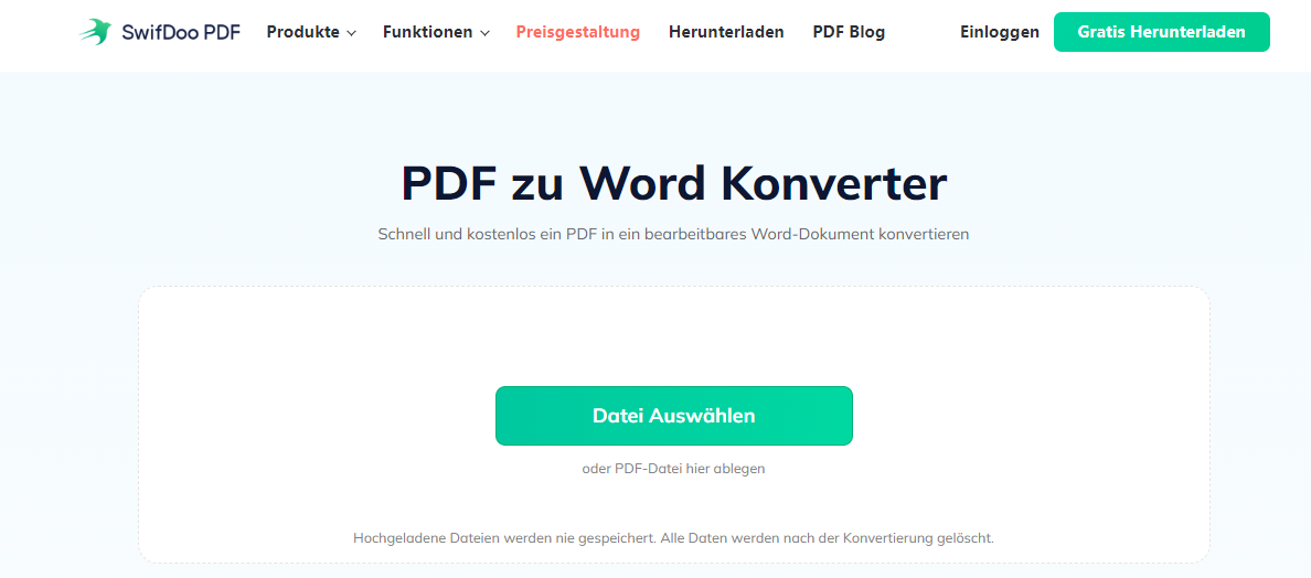 SwifDoo PDF in Word Konverter