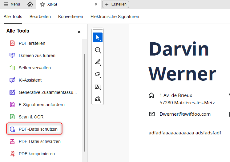 PDF mit Adobe Acrobat sperren