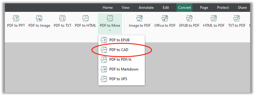 PDF to AutoCAD in SwifDoo PDF