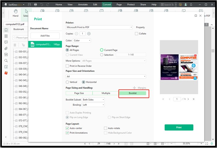 Software to Convert PDF to Book Format - SwifDoo PDF 2