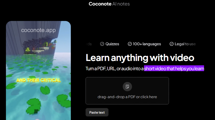 PDF to Brainrot converter #2. Coconote AI