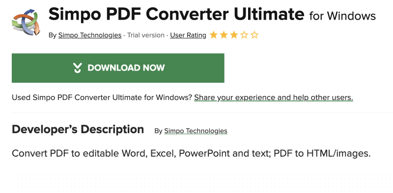 Simpo PDF Converter Ultimate
