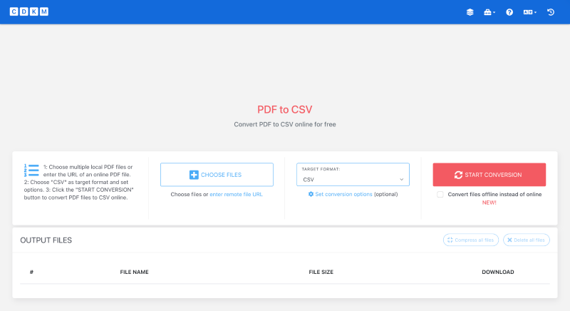 CDKM PDF to CSV Converter