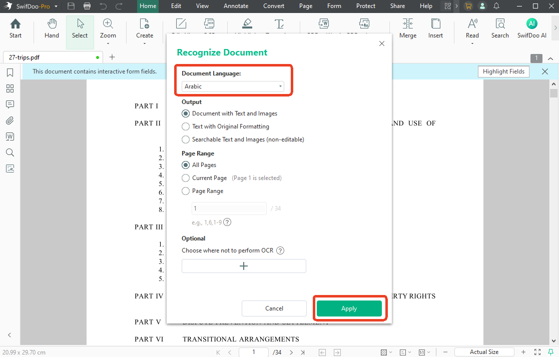swifdoo pdf ocr