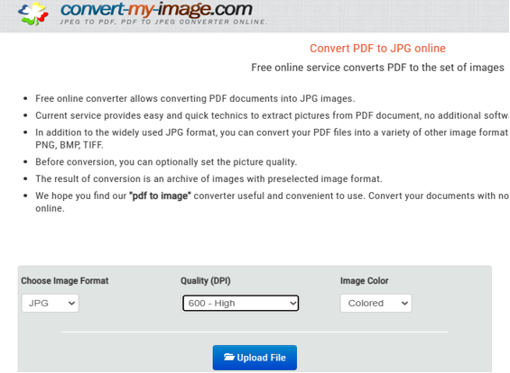 Online Free PDF to JPG Converter with 600 DPI: Convert-my-image