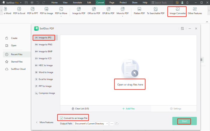 Merge PDF to JPG Using SwifDoo PDF 2